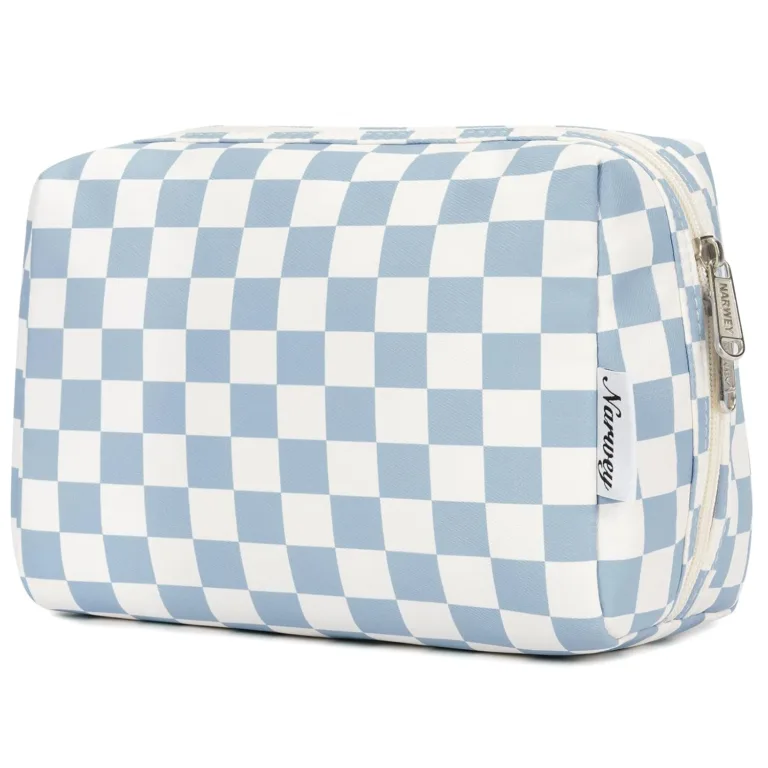 Narwey Checkered Makeup Bag travel organizer_best_review_1750504902