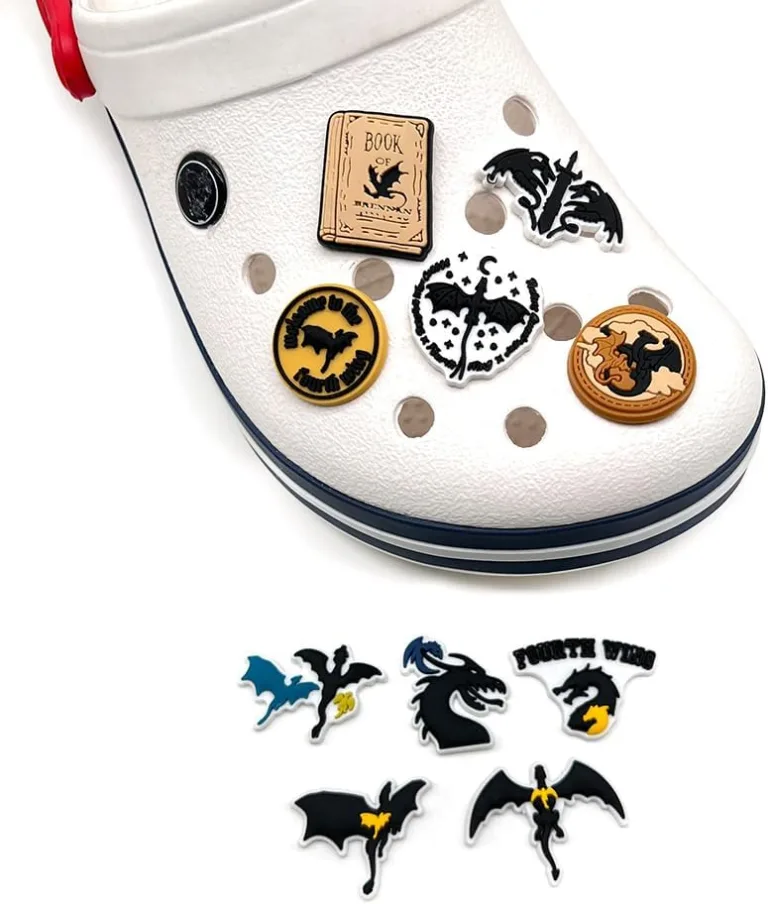 Fourth Wing dragon shoe charms for Crocs_best_review_1751758186